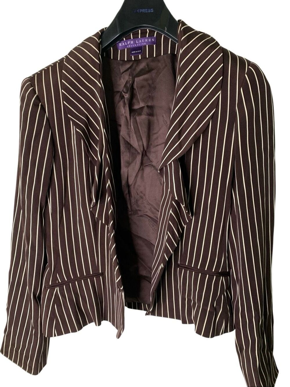 Ralph Lauren Collection Purple Label silk blazer jacket women's size 10